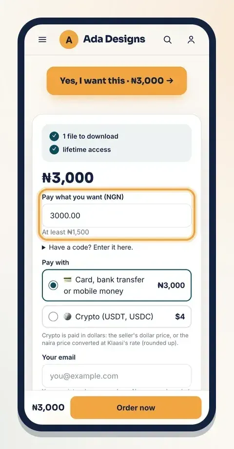 Buyers see the suggested price and can change it, as long as it's at least the minimum